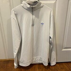 Peter Millar Perth Gray Quarter-Zip Pullover